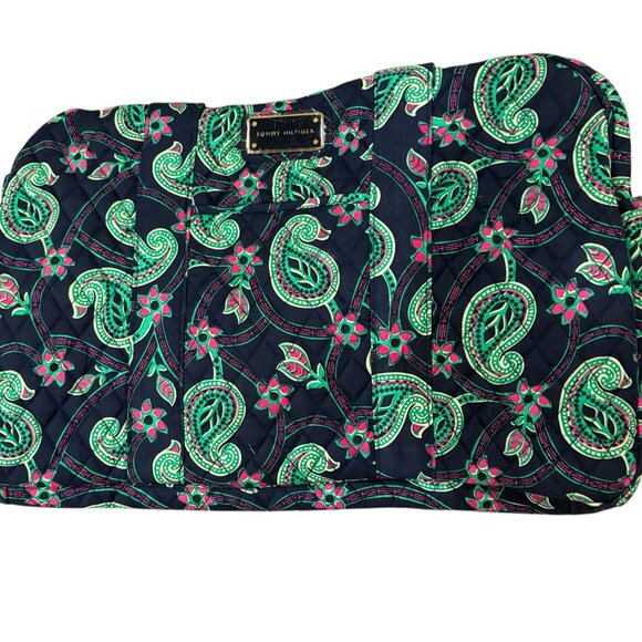 Tommy Hilfiger Black Duffle Tote Bag – Floral Pattern - Picture 3 of 4